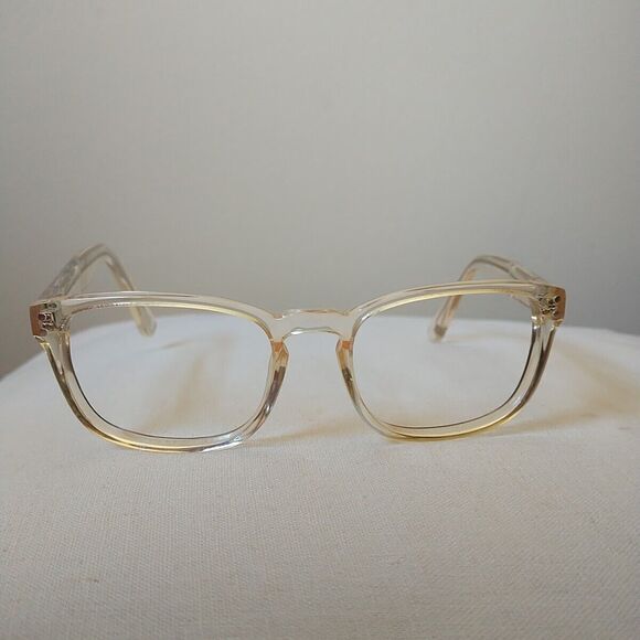 HACKETT BESPOKE Eyeglass Frames HEB091 353 Yellow Clear Rectangular 53-19-145 - Picture 2 of 12